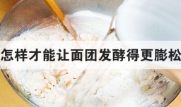 怎样才能让面团发酵得更膨松