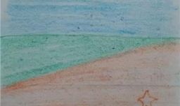 漂亮的沙滩跟海怎么画