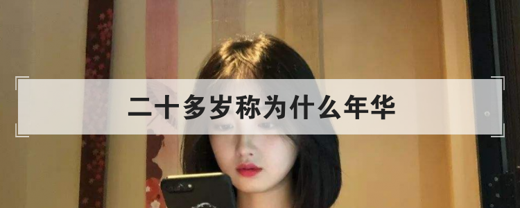 二十多岁称为什么年华