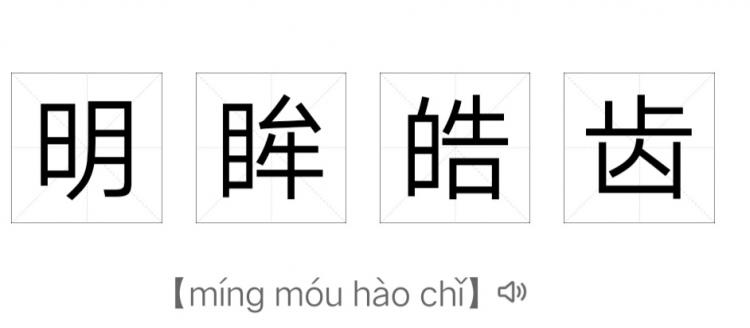 什么眸皓身什么四字成语