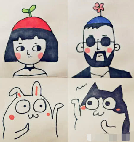 少女心手帐简笔画人物