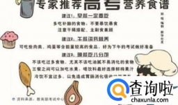 高考前一周营养食谱