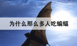 为什么那么多人吃蝙蝠