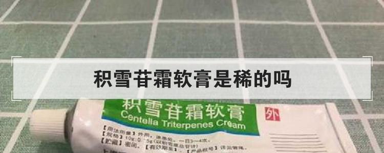 积雪苷霜软膏是稀的吗