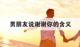 男朋友说谢谢你的含义