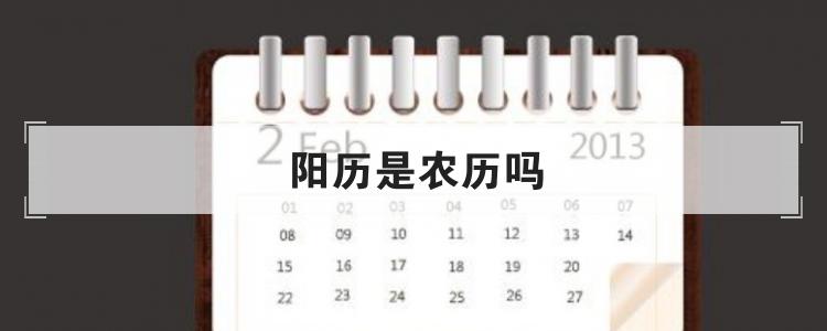 阳历是农历吗