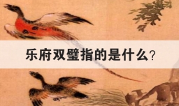 乐府双璧指的是什么