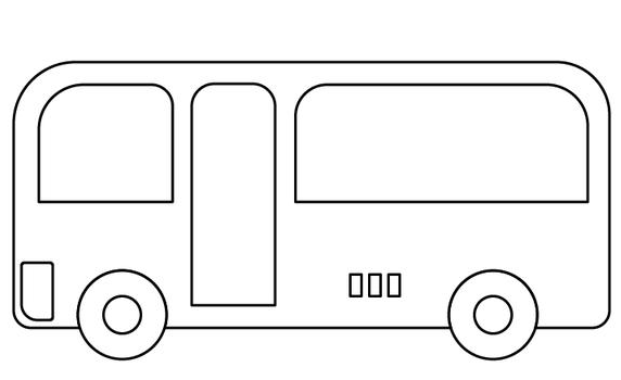 公共汽车简笔画