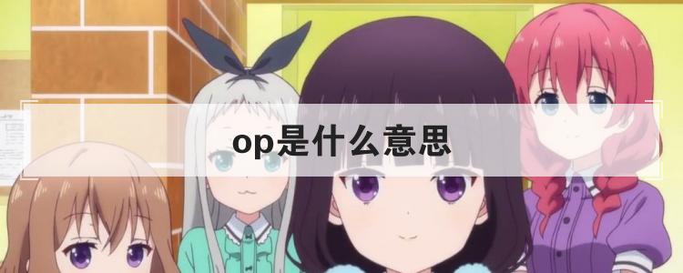 op是什么意思