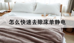 怎么快速去除床单静电