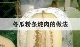 冬瓜粉条炖肉的做法