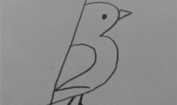 用数字1、2、3画小鸟的简笔画