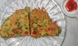 怎样做美味的奶香苦瓜胡萝卜煎饼？