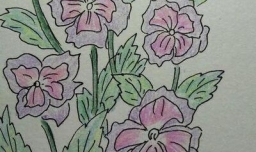 简笔画四紫苔的画法