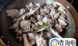 农家香菜炒鹅肉的做法