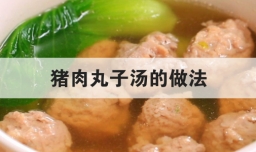 猪肉丸子汤的做法