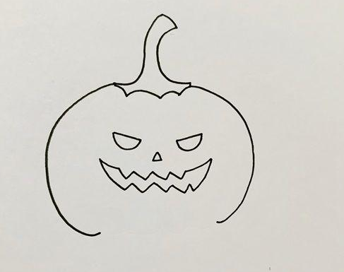万圣节南瓜简笔画
