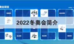 2022冬奥会简介