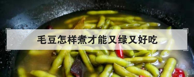 毛豆怎样煮才能又绿又好吃