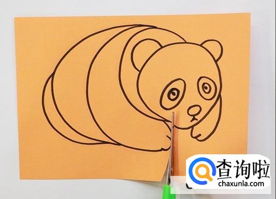 熊猫剪纸教程