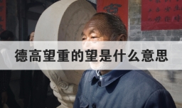 德高望重的望是什么意思
