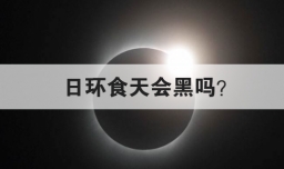 日环食天会黑吗