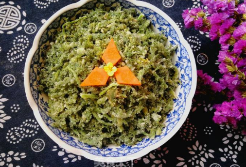 蒸米米蒿的做法