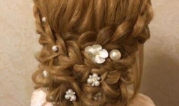 唯美公主盘发的编发