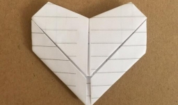 折纸技能之美美的桃心情书