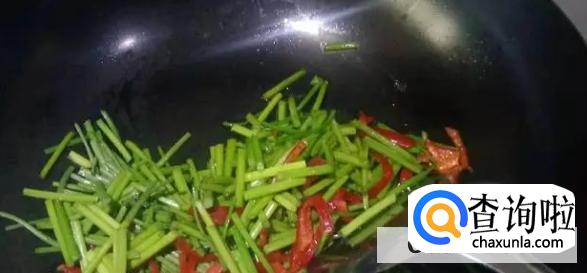 蒜苔炒肉的做法br