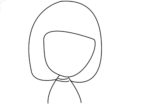 简单好画的萌萌女孩