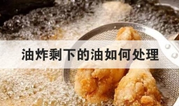 油炸剩下的油如何处理