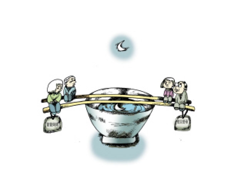 水碗要端平打一数字