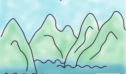 简笔画山水风景是怎么画的
