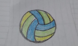 简笔画排球的画法