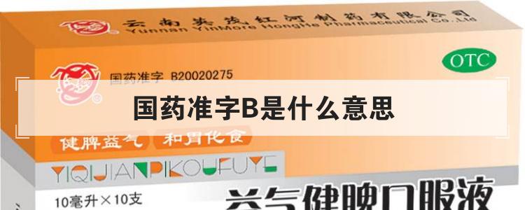 国药准字B是什么意思