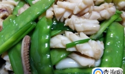 荷兰豆炒鲜鱿鱼怎么做