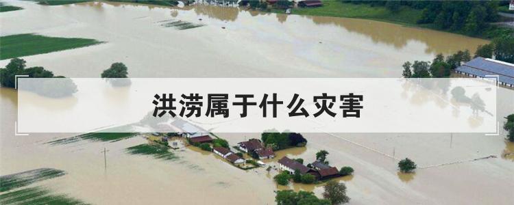 洪涝属于什么灾害