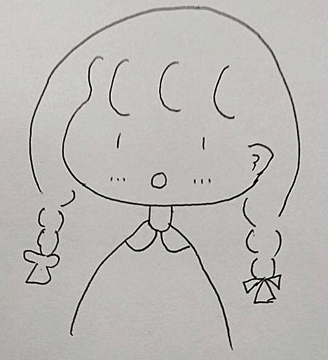 抖音简笔画女孩