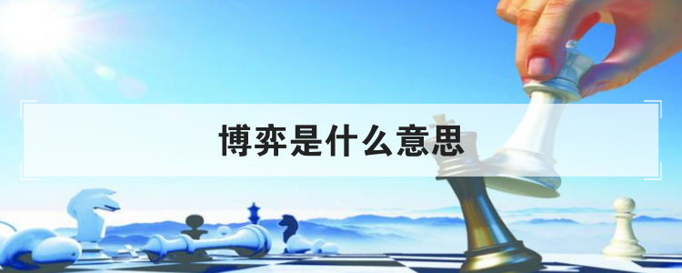 博弈是什么意思