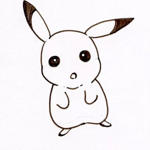 皮卡丘简笔画