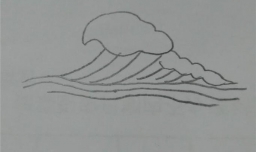 简笔画大海浪花的画法