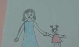 手拉手亲子简笔画怎么画