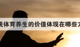 传统体育养生的价值体现在哪些方面