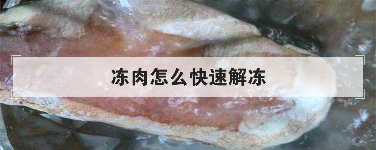 冻肉怎么快速解冻