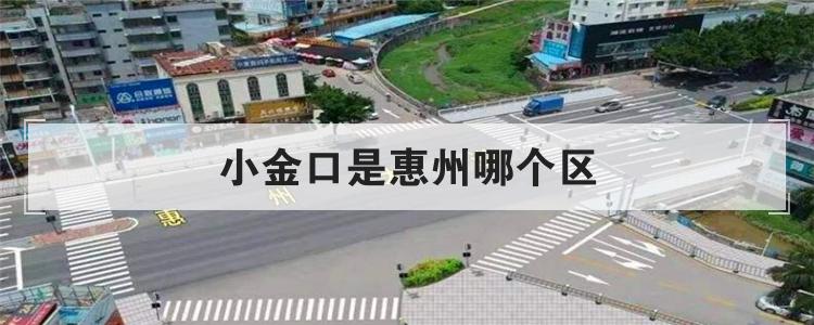 小金口是惠州哪个区