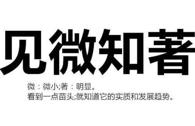 见微知著是什么意思