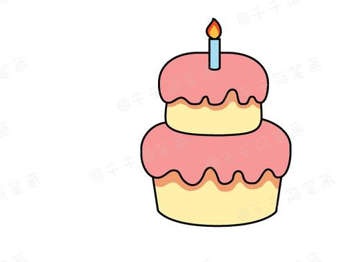 生日蛋糕简笔画