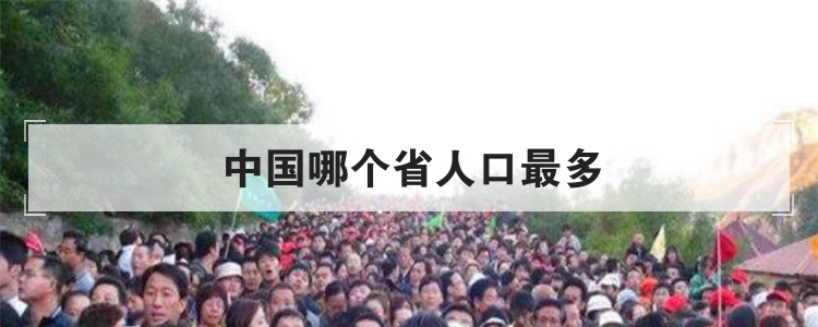 中国哪个省人口最多