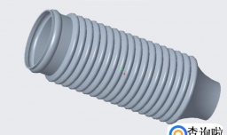 如何用creo画下水软管？